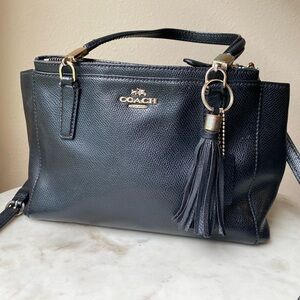 Coach black leather Christie Carryall Satchel VGUC